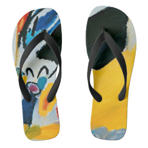Kandinski Impression III Concert Abstract Painting Flip Flops