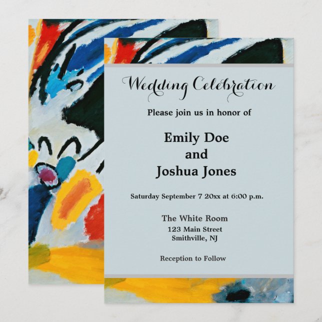 Kandinski Impression III Concert Abstract Painting Invitation (Front/Back)