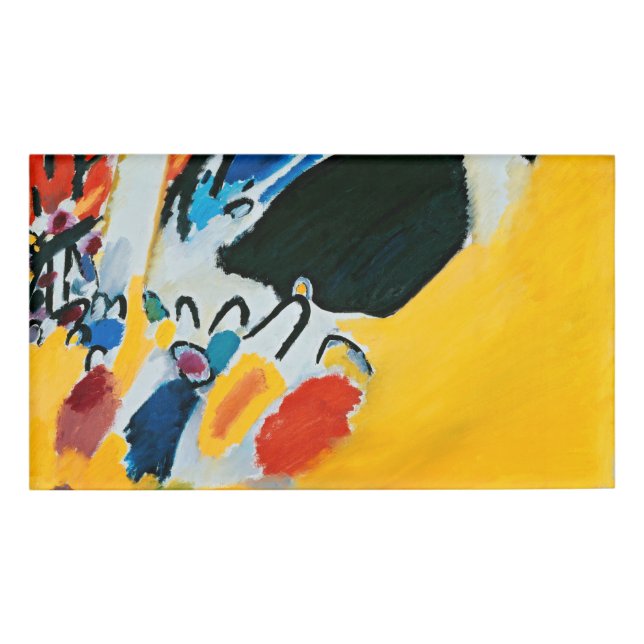 Kandinski Impression III Concert Abstract Painting Name Tag (Front)