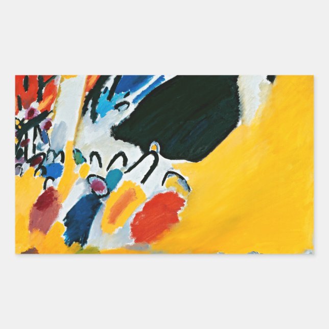 Kandinski Impression III Concert Abstract Painting Rectangular Sticker (Front)