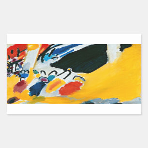 Kandinski Impression III Concert Abstract Painting Rectangular Sticker