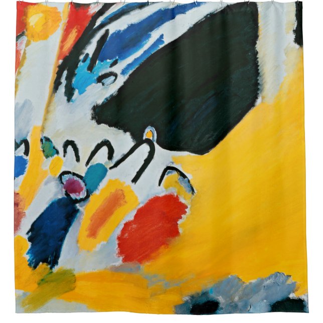 Kandinski Impression III Concert Abstract Painting Shower Curtain (Front)