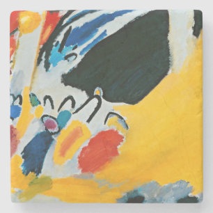 Kandinski Impression III Concert Abstract Painting Stone Coaster