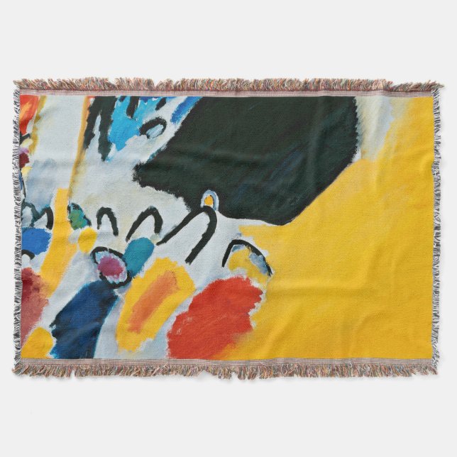 Kandinski Impression III Concert Abstract Painting Throw Blanket (Front)