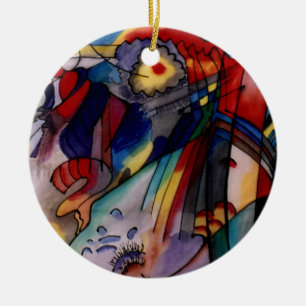 Kandinsky 1913 Abstract Painting Ceramic Tree Decoration