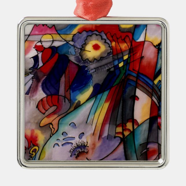 Kandinsky 1913 Abstract Painting Metal Tree Decoration (Front)