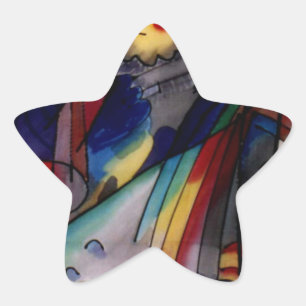 Kandinsky 1913 Abstract Painting Star Sticker