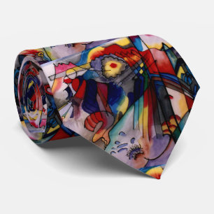 Kandinsky 1913 Abstract Painting Tie