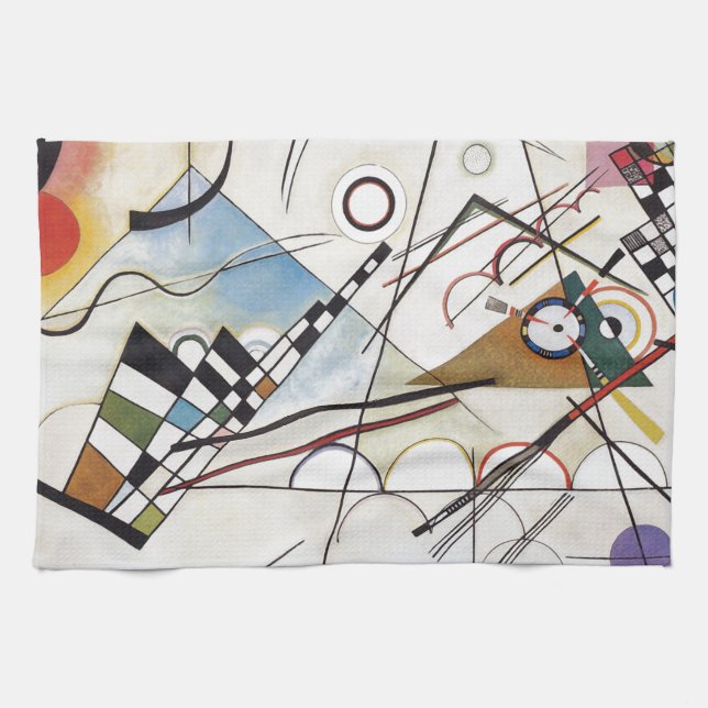 Kandinsky 1923/composition viii/pixdezines tea towel (Horizontal)