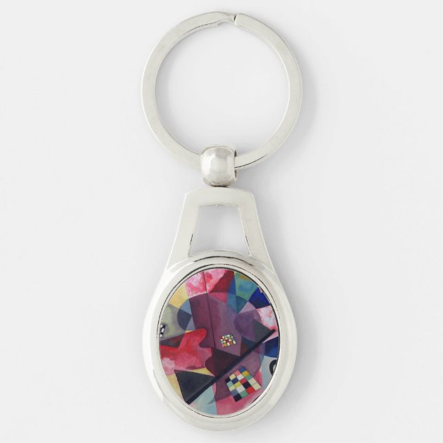 Kandinsky 1925/yellow/red/blue/pixdezines key ring (Front)