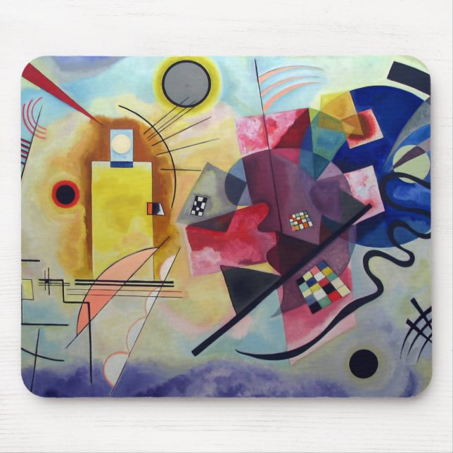 Kandinsky 1925/yellow/red/blue/pixdezines mouse mat (Front)