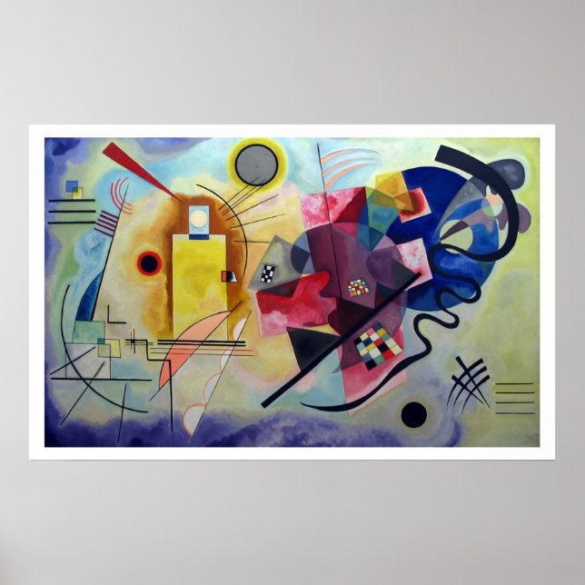 Kandinsky 1925/yellow/red/blue/pixdezines poster (Front)