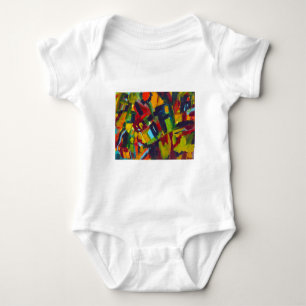 Kandinsky 304 Colourful Abstract Artwork Baby Bodysuit