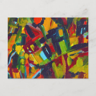 Kandinsky 304 Colourful Abstract Artwork Postcard