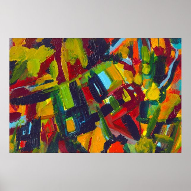 Kandinsky 304 Colourful Abstract Artwork Poster (Front)