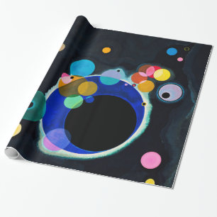 Kandinsky Abstract Art Blue Black Red Yellow Wrapping Paper