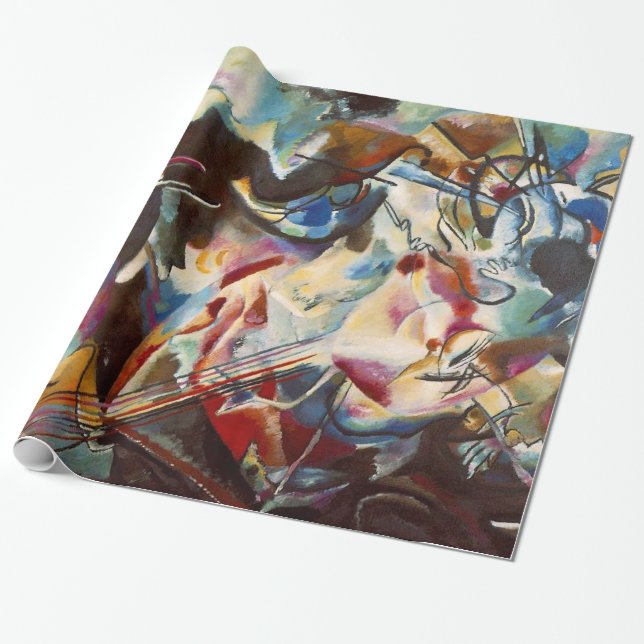 Kandinsky Abstract Art Canvas Painting Wrapping Paper (Unrolled)