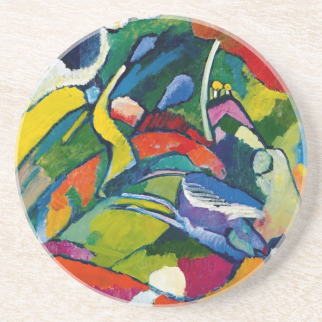 Kandinsky Abstract art Coaster (Front)