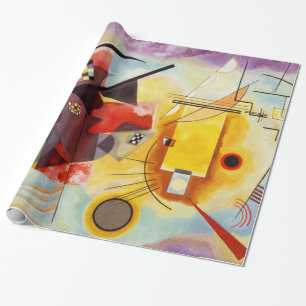 Kandinsky Abstract Art Shapes Blue Red Yellow Wrapping Paper