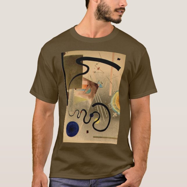 Kandinsky Abstract Artwork Brown T-Shirt (Front)
