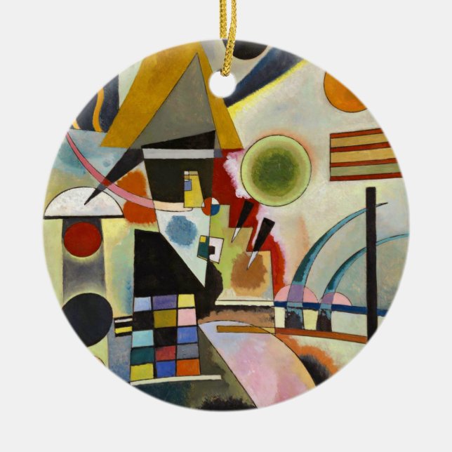 Kandinsky Abstract Artwork Ceramic Tree Decoration (Front)