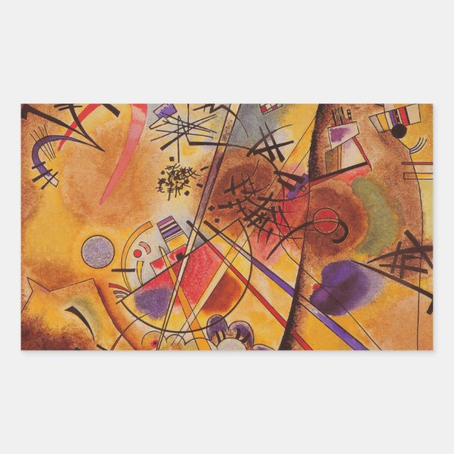Kandinsky Abstract Artwork Rectangular Sticker (Front)