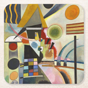 Kandinsky Abstract Artwork Square Paper Coaster
