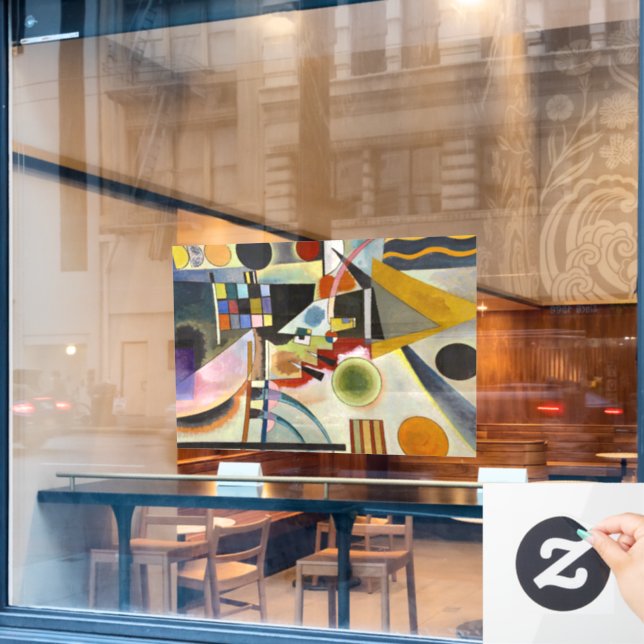 Kandinsky Abstract Artwork Window Cling (Cafe Window)