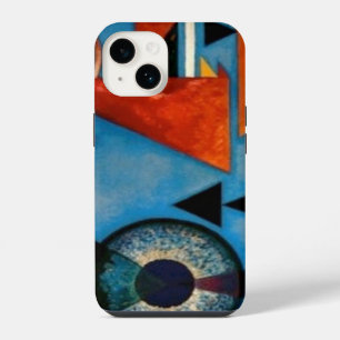 Kandinsky Abstract Blue Orange Art Paint iPhone 14 Case