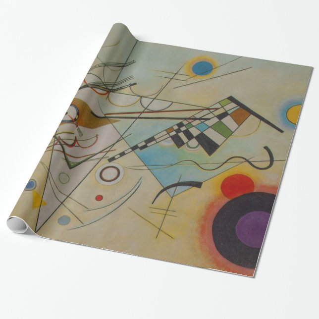 Kandinsky Abstract Canvas Artwork Wrapping Paper (Unrolled)