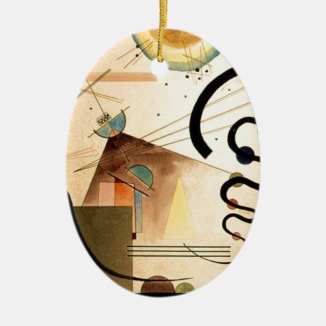 Kandinsky Abstract Ceramic Tree Decoration (Front)