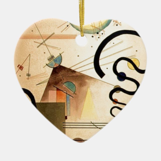 Kandinsky Abstract Ceramic Tree Decoration (Front)