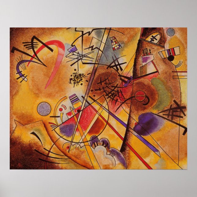 Kandinsky Abstract Circles Canvas Painting Artwork Poster (Front)