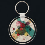 Kandinsky Abstract Circles in a Circle Key Ring<br><div class="desc">Contemporary Abstract Art Master Wassily Kandinsky's Circles in a Circle Painting Modern Painters and Artists</div>
