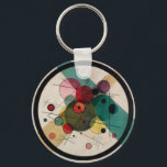 Kandinsky Abstract Circles in a Circle Key Ring<br><div class="desc">Contemporary Abstract Art Master Wassily Kandinsky's Circles in a Circle Painting Modern Painters and Artists</div>
