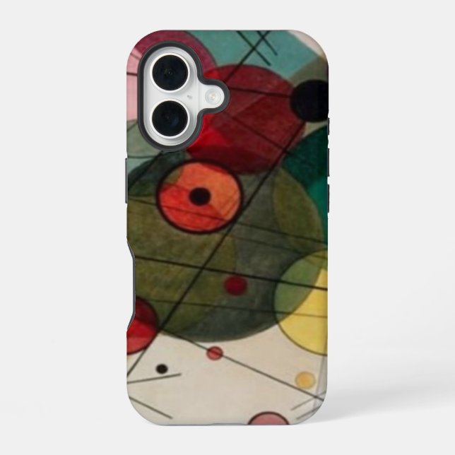 Kandinsky Abstract Circles iPhone 16 Case (Back)