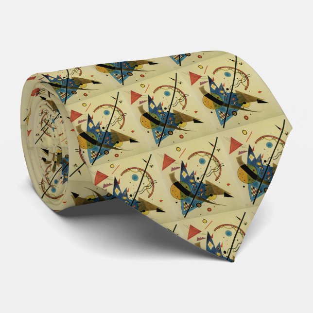 Kandinsky Abstract Circles Shapes Tie (Rolled)