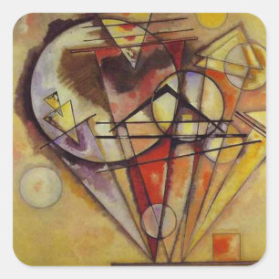 Kandinsky Abstract Circles Square Sticker