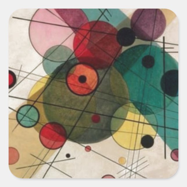 Kandinsky Abstract Circles Sticker (Front)