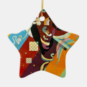 Kandinsky Abstract Compositon IX Ceramic Tree Decoration