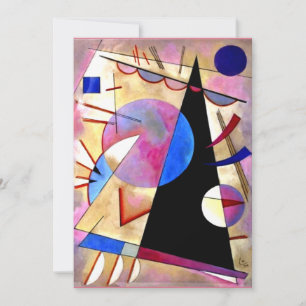 Kandinsky - Abstract Cubism with Pinks and Blues Card