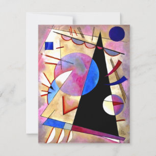 Kandinsky - Abstract Cubism with Pinks and Blues Card