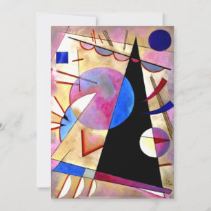Kandinsky - Abstract Cubism with Pinks and Blues Card