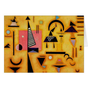 Kandinsky Abstract Decisive Pink Geometric Shapes