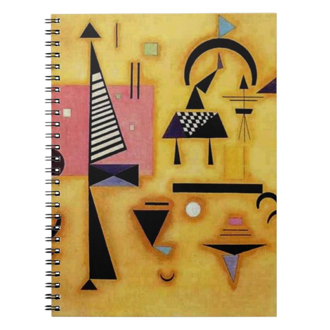 Kandinsky Abstract Decisive Pink Geometric Shapes Notebook (Front)