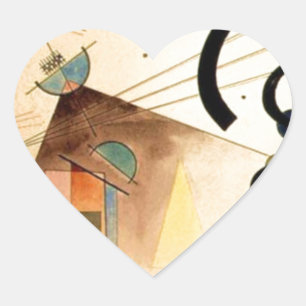 Kandinsky Abstract Heart Sticker
