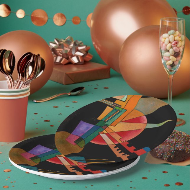 Kandinsky - Abstract Interpretation Paper Plate (Multi)