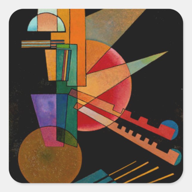 Kandinsky - Abstract Interpretation Square Sticker (Front)