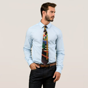 Kandinsky Abstract Painting Classical Artwork Tie