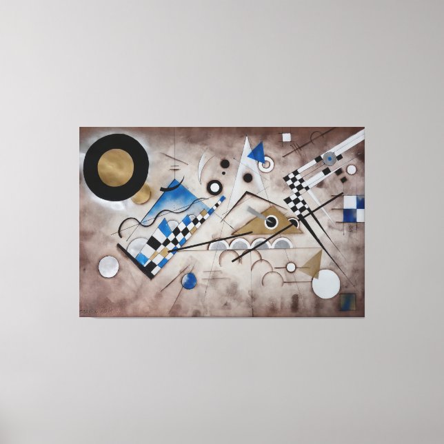 Kandinsky abstract painting mid century modern art canvas print (Front)